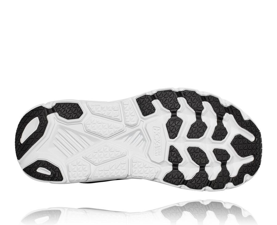 Hoka One One Womens Running Shoes - Clifton 7 - Black/White - BRXK84170